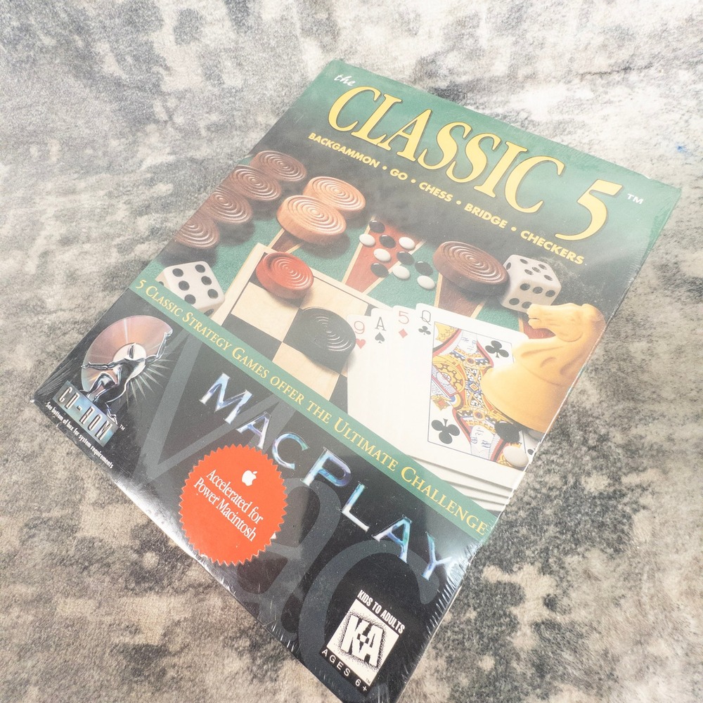 The Classic 5 MacPlay 1996 Power‎ Macintosh CD-ROM Big Box Game Factory Sealed